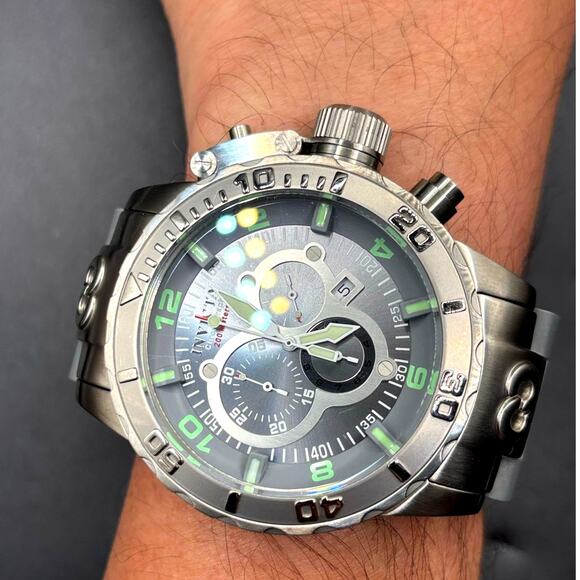 Invicta Corduba 6675 Chronograph 52mm Steel Polyurethane Grey Dial Men\'s Watch main image 11